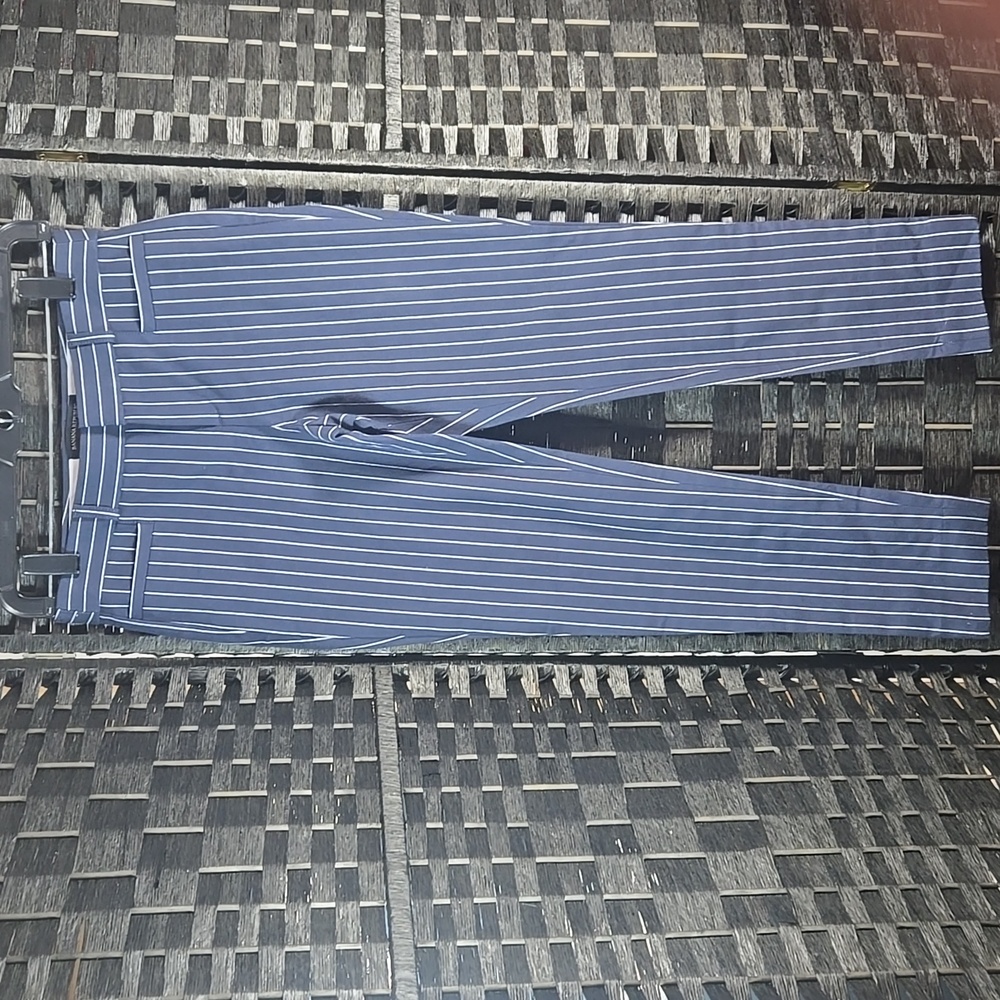 Banana Republic Sloan Dark Blue Pinstripe Trousers Dress Pants Size 00 Petite